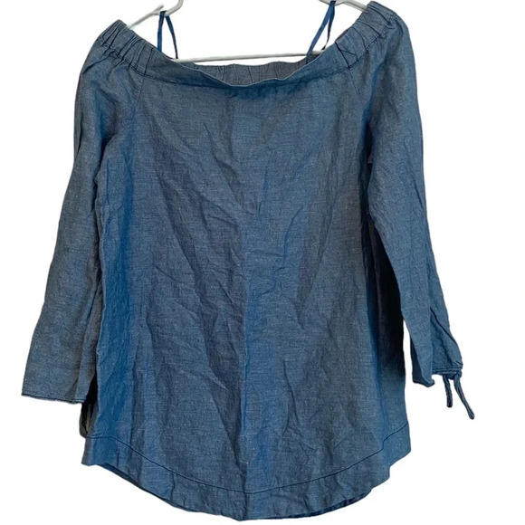Free People Tops Free People Chambray Show Some Shoulder Top - Picture 7 of 7